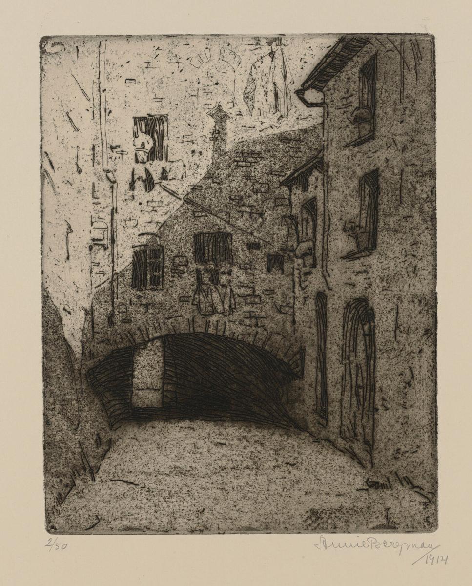 Gård i Volterra med portvalv
