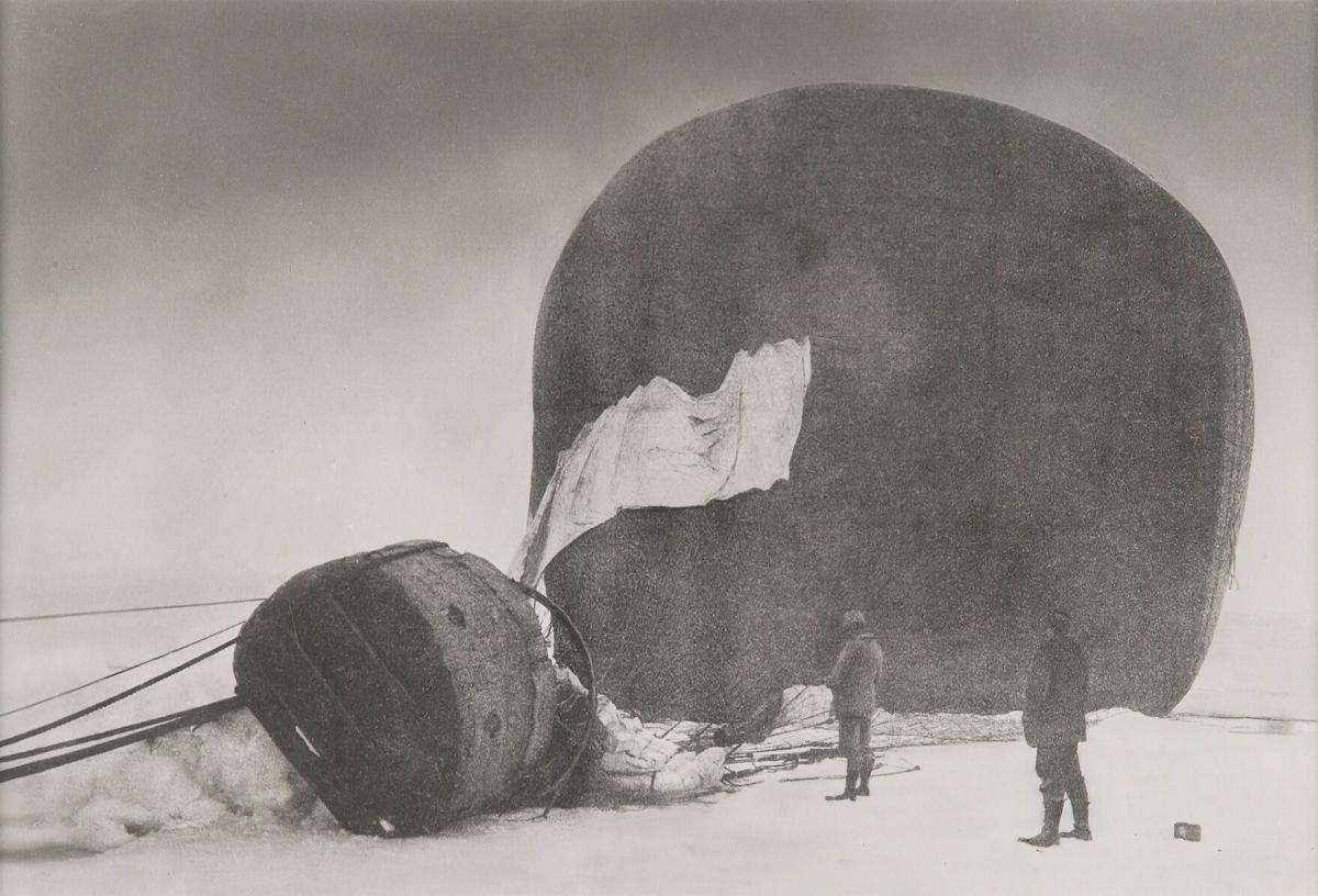 Örnen har landat på isflaket, 14 juli 1897. Ur serien Ingenjör Andrées luftfärd