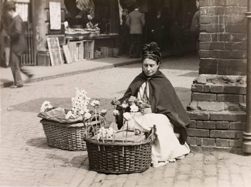 London Street Characters, The Flower Woman at the Lugatestill (?) Station Approach