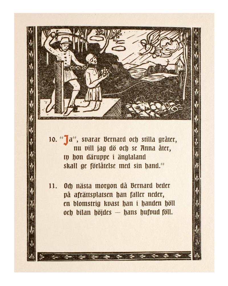 Illustration  till skillingtrycksvisan Alfred och Anna