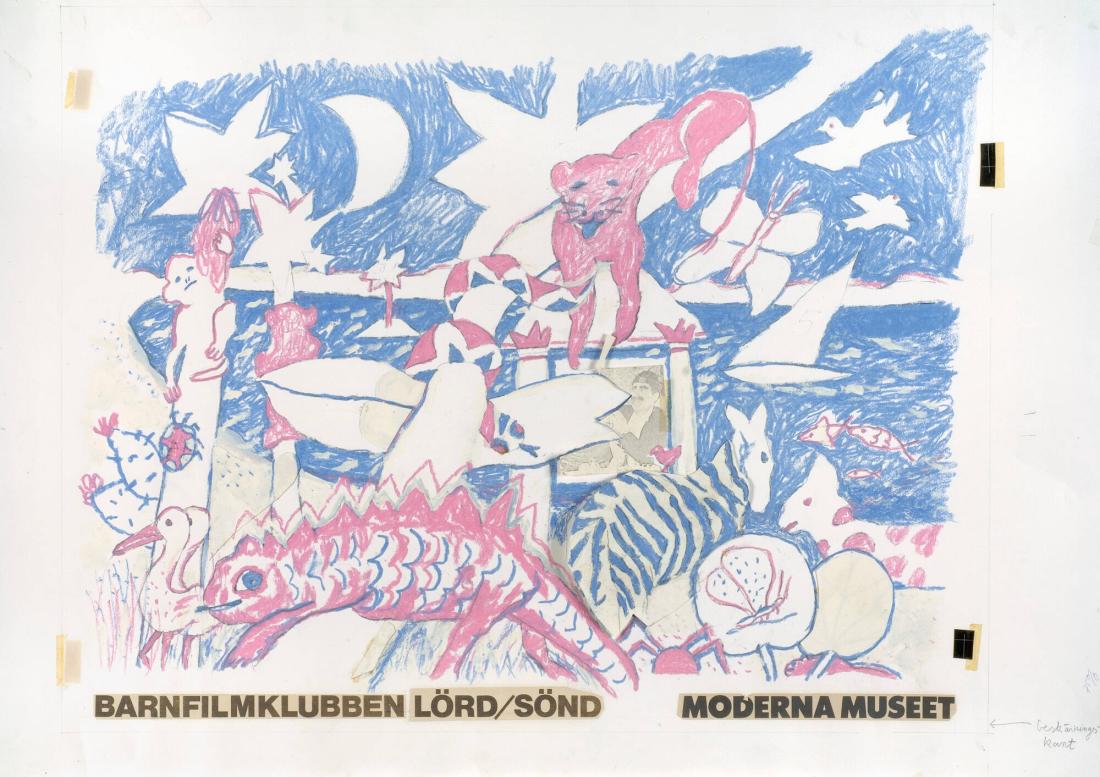 [Förlaga till affisch till Barnfilmklubben vid Moderna Museet]