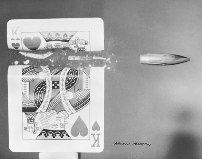King of Hearts and Bullet (30 cal.), 900 meters/sec