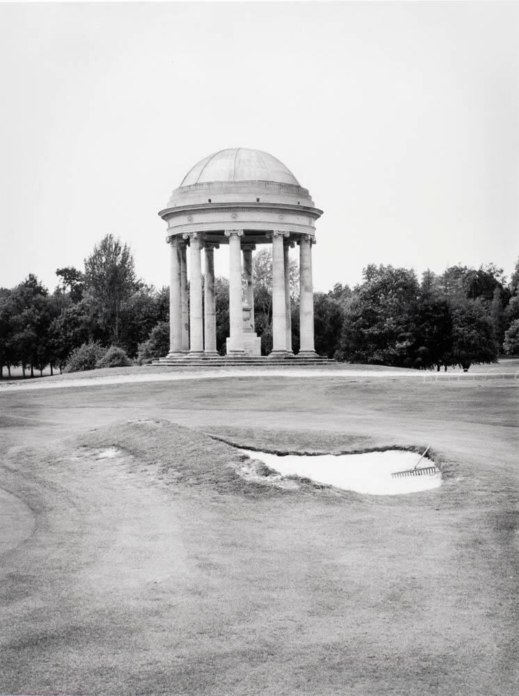 Antikt tempel, Stowe, Buckinghamshire, England. Ur serien Arkadien - modell, museum och lekplats