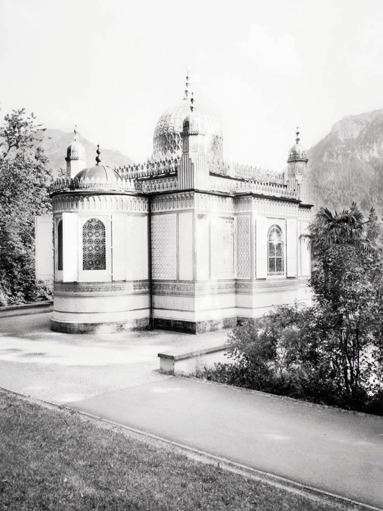 Orientalisk paviljong, Lindenhof, Bayern, Tyskland. Ur serien Arkadien - modell, museum och lekplats