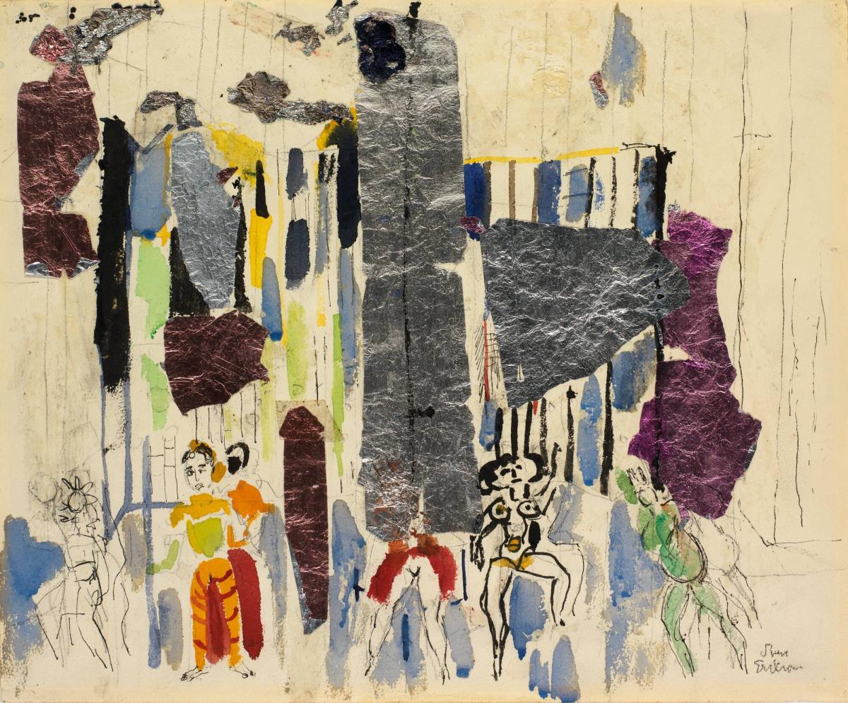 Idéskiss nr 78 till Spegelsalen ur operan Aniara