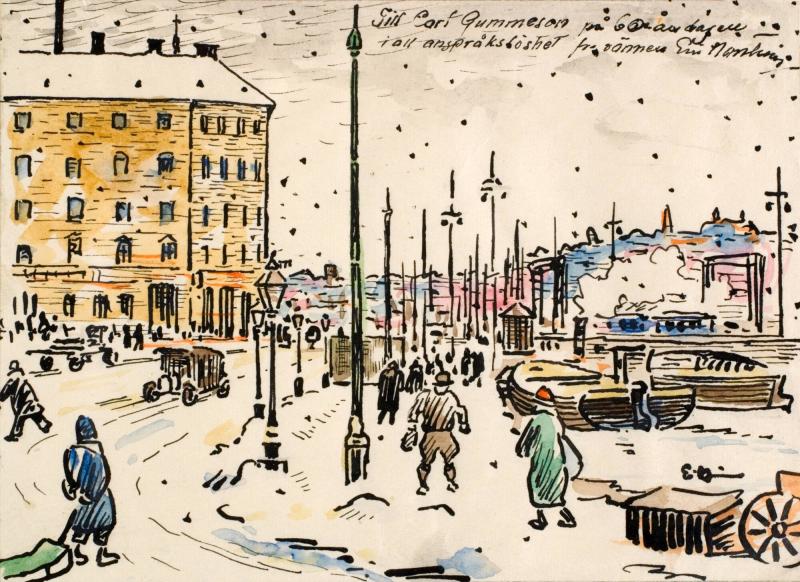 Vinterbild från Kornhamnstorg