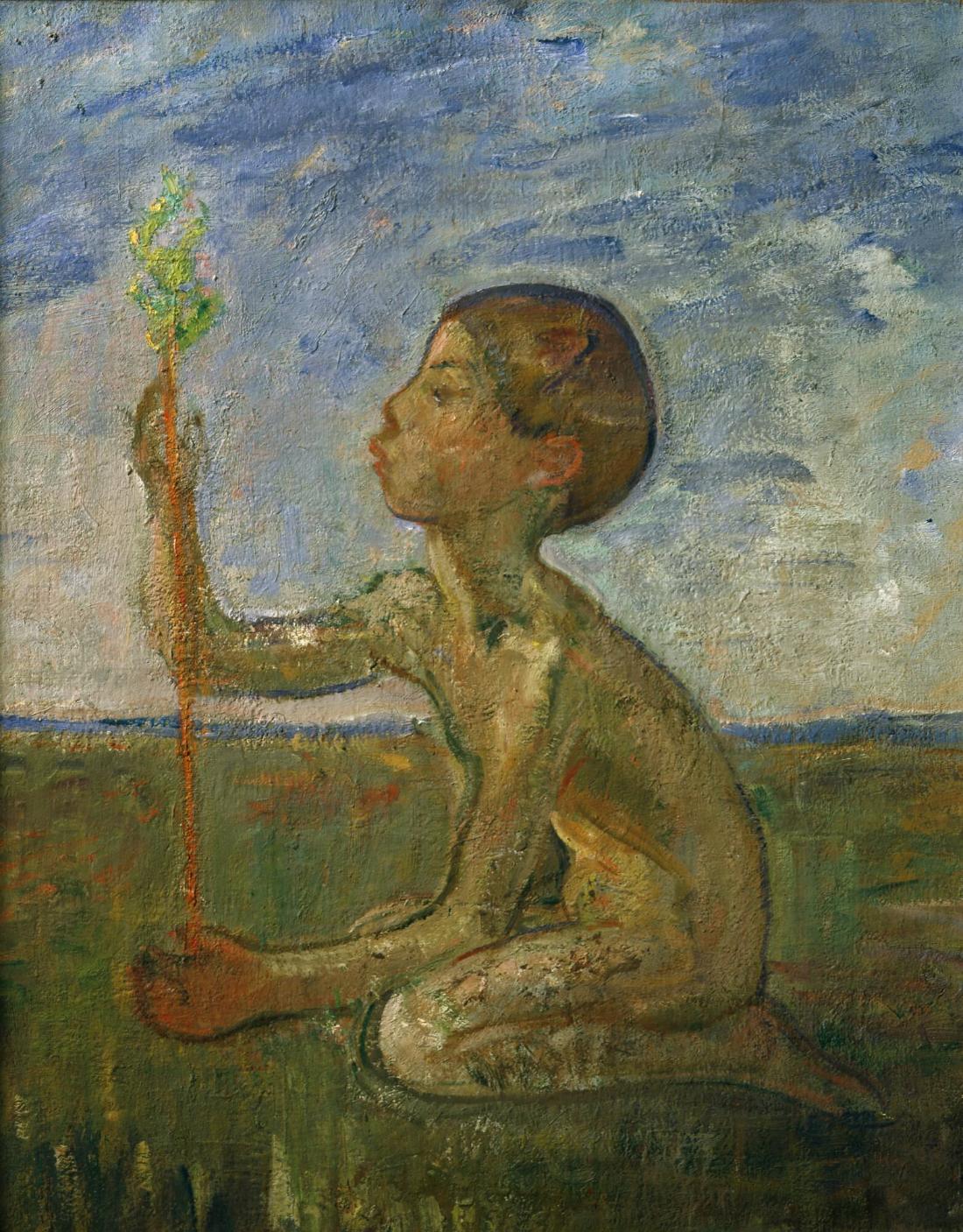 Gosse som planterar (Hoppet)