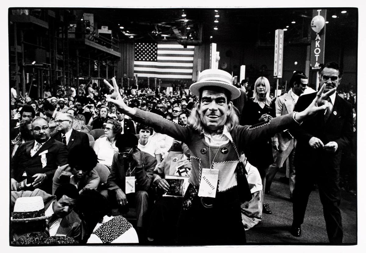 Anti-Nixon demonstrant på konventet. Ur serien "Amerikabilder"