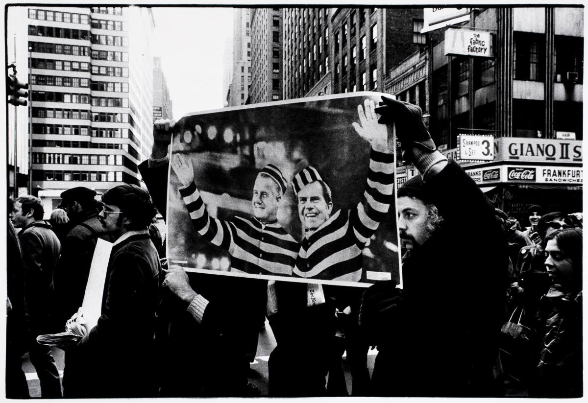 Anti-Nixon demonstration, New York. Ur serien "Amerikabilder"