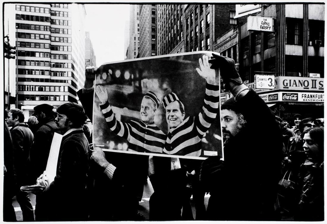 Anti-Nixon demonstration, New York. Ur serien "Amerikabilder"