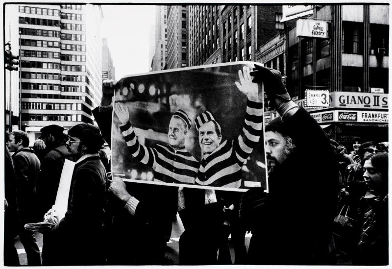 Anti-Nixon demonstration, New York. Ur serien "Amerikabilder"