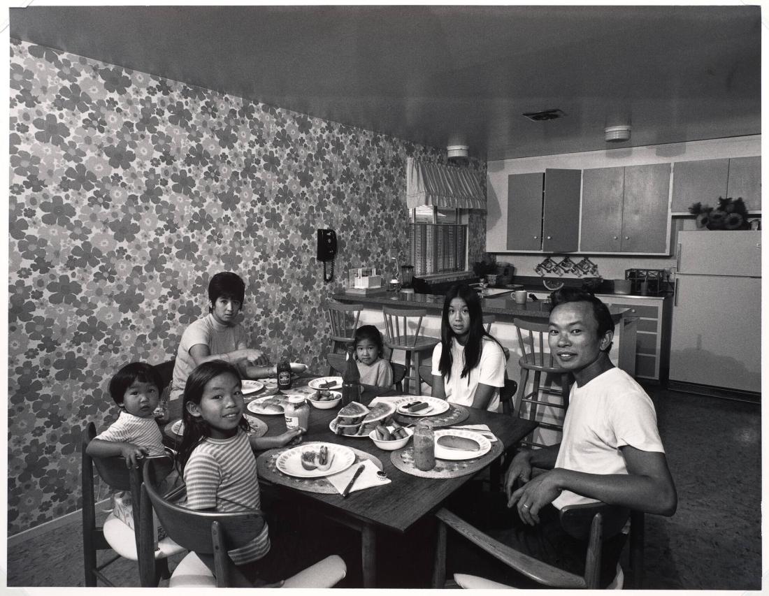 Because we live in the suburbs we don't eat too much Chinese food. It's not available in the supermarkets so on Saturday we eat hot dogs. From the series Suburbia