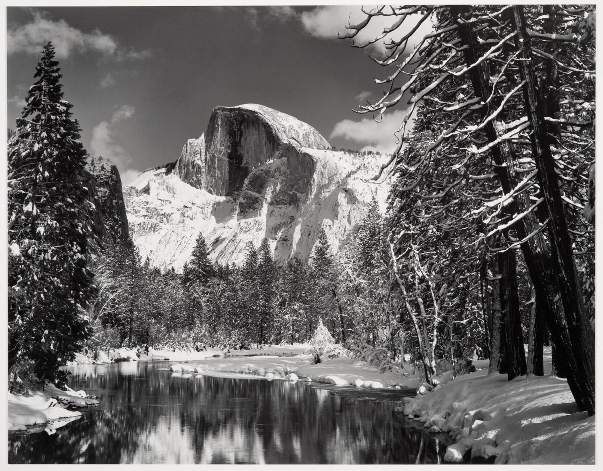 Half Dome, Merced River, Winter