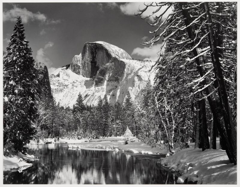 Half Dome, Merced River, Winter