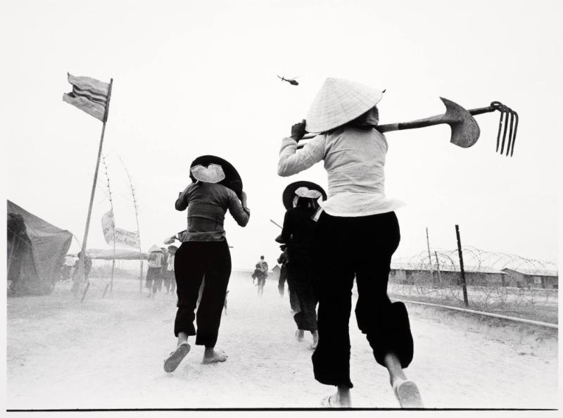 Liten by, skyddad av amerikanerna, utanför Da Nang, Vietnam