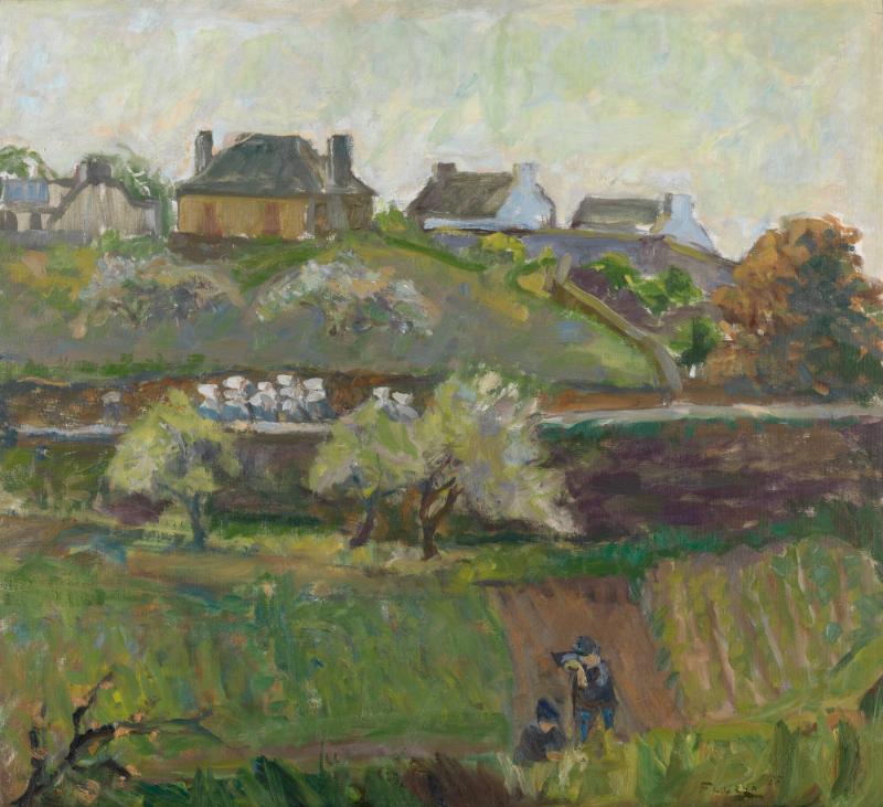 Från en klosterträdgård. Bretagne (Quimperlé)