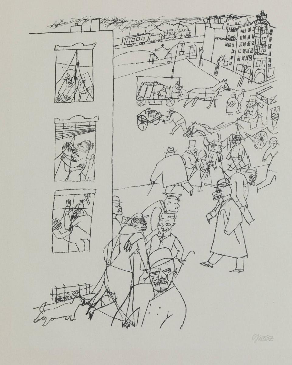 Strasse in der Stadt. Erste George Grosz-Mappe