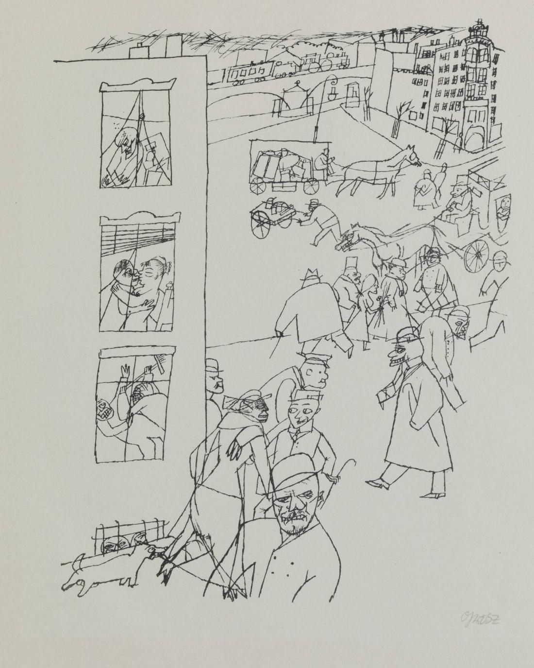 Strasse in der Stadt. Erste George Grosz-Mappe