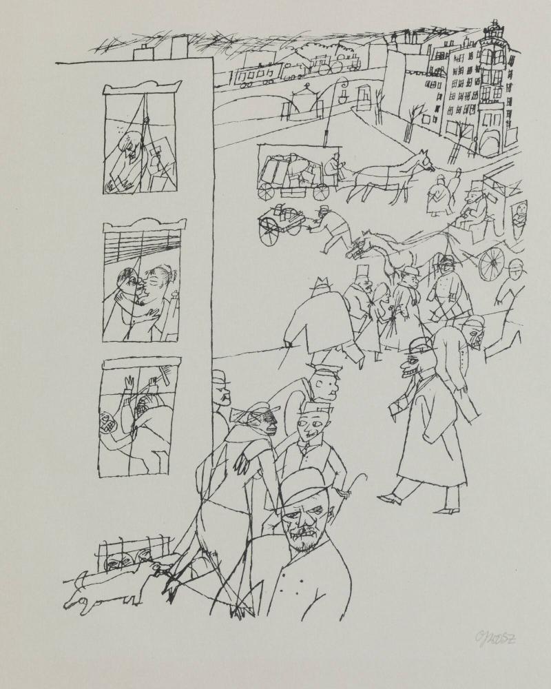 Strasse in der Stadt. Erste George Grosz-Mappe