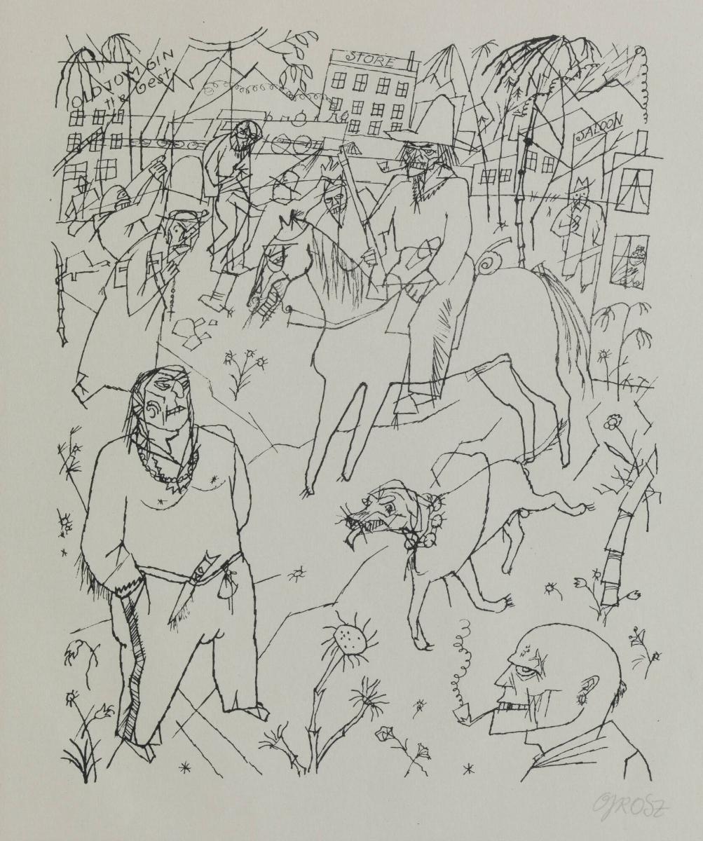 Texasbild für meinen Freund. Erste George Grosz-Mappe