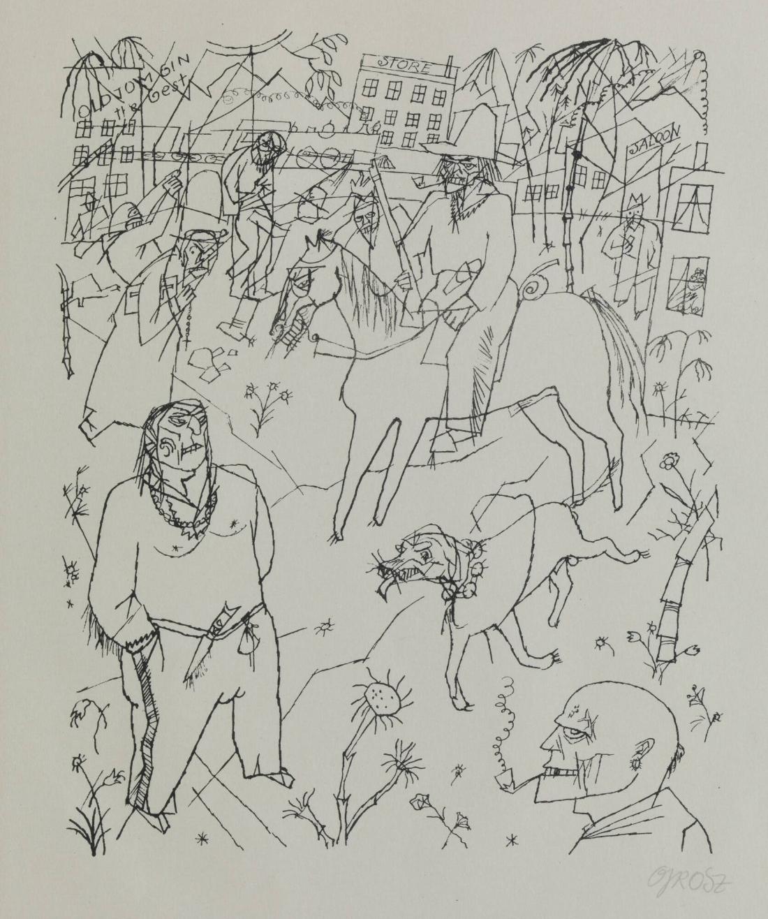 Texasbild für meinen Freund. Erste George Grosz-Mappe