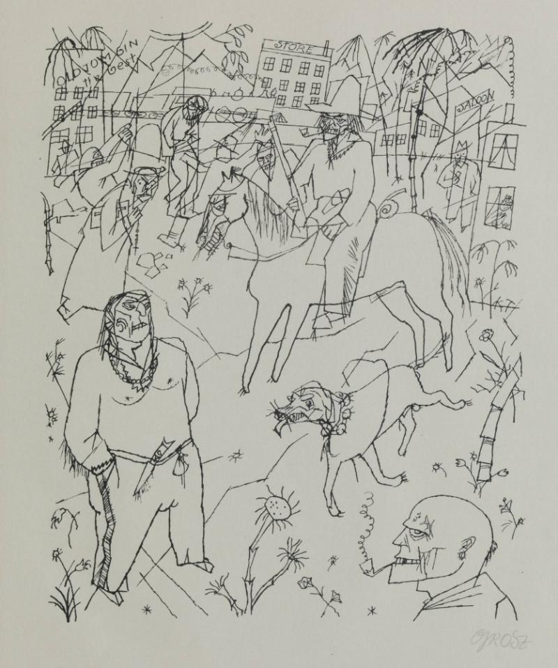 Texasbild für meinen Freund. Erste George Grosz-Mappe