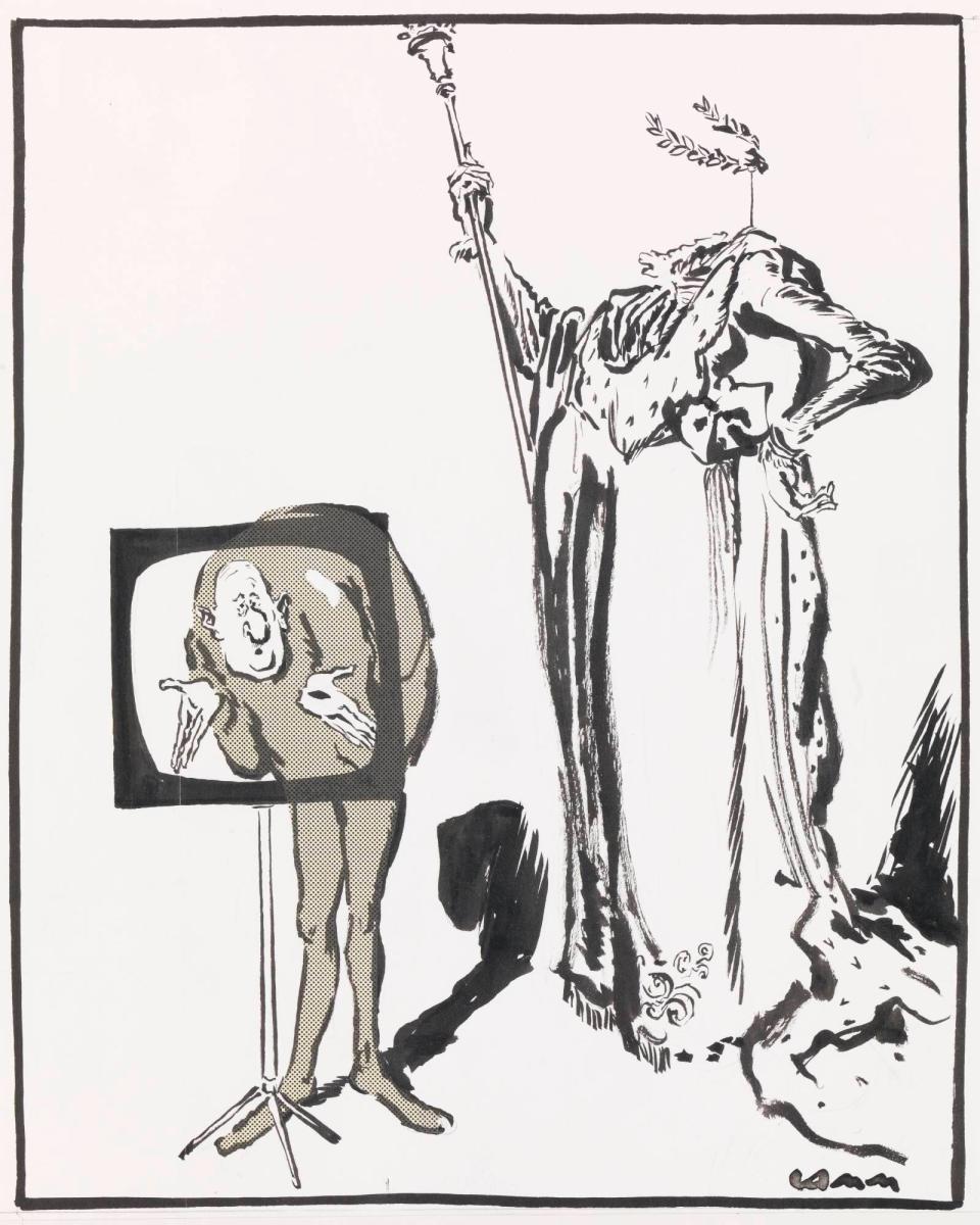De Gaulle i TV och imperatorns ornat