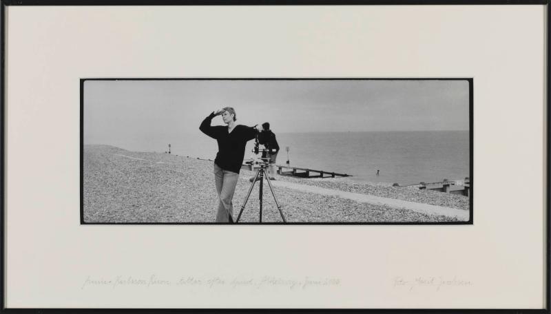 Documentation of Annika by the Sea (Annica Karlsson Rixon looking for light)  Aldeburg, Great Britain, June 2000