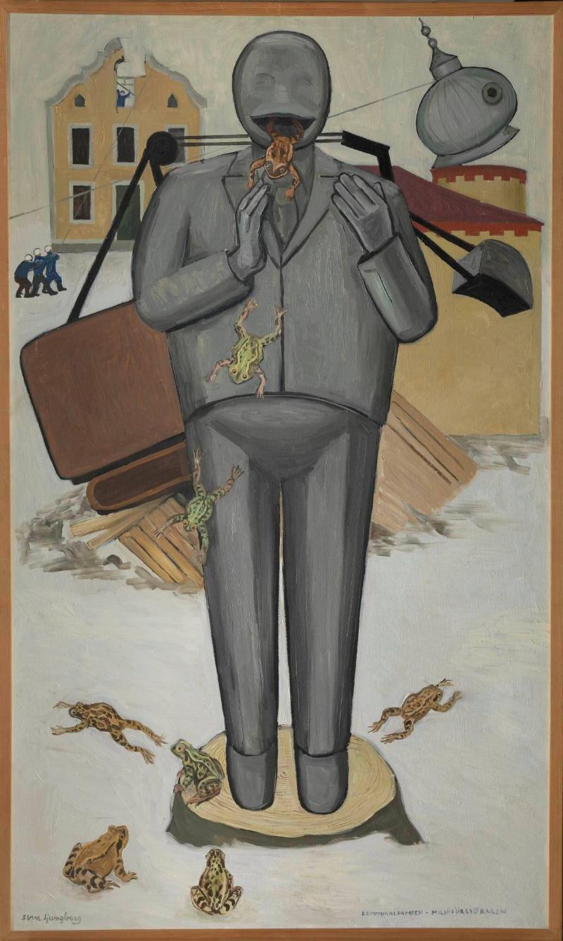 Kommunalpampen-Miljöförstöraren. Ur serien: Svit miljöpolitiker, 1970