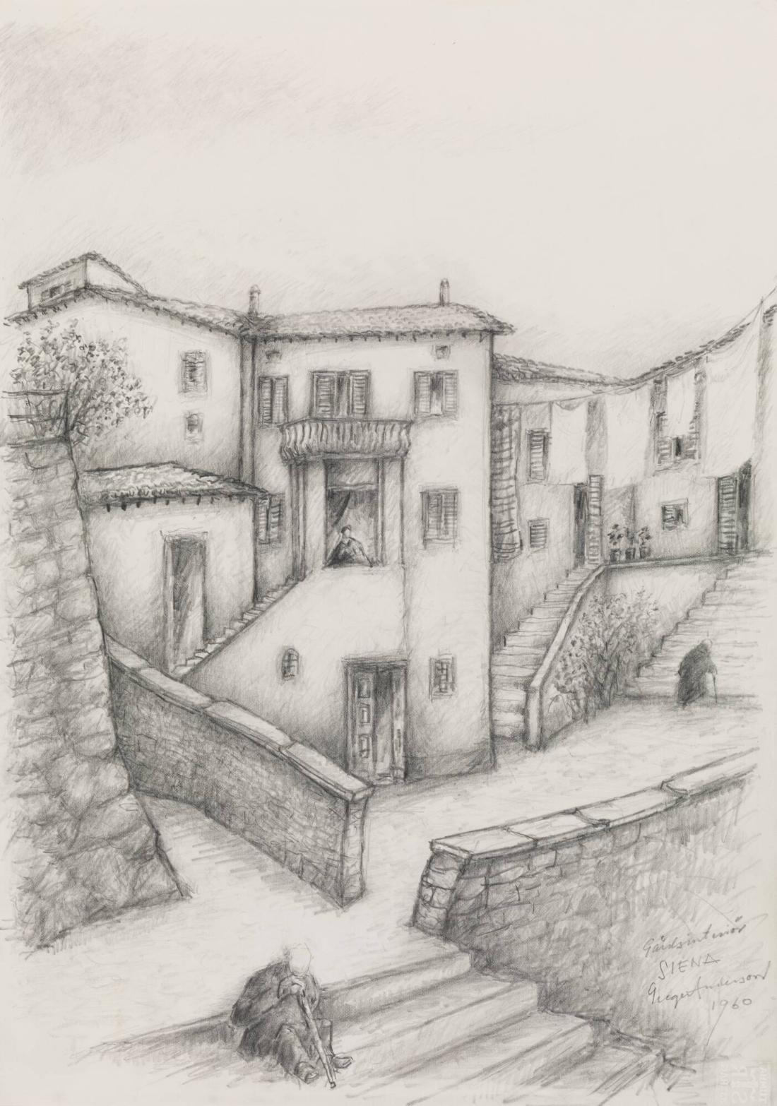 Gårdsinteriör Siena