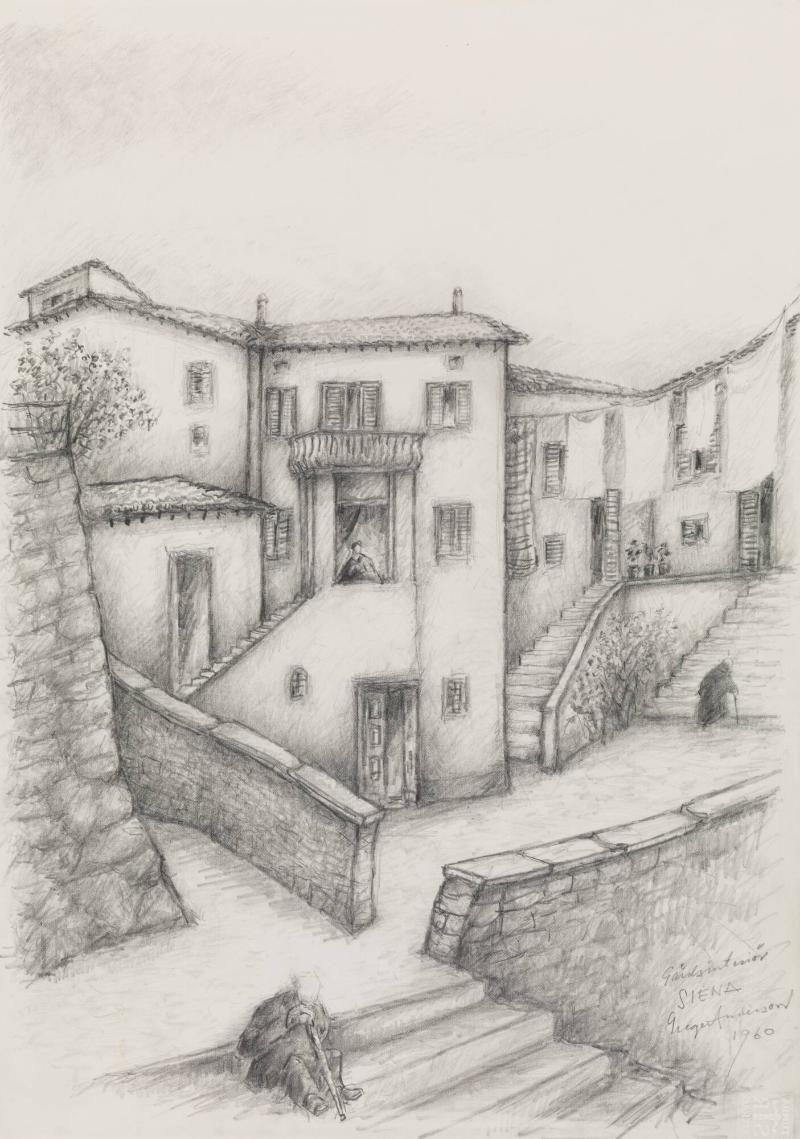 Gårdsinteriör Siena