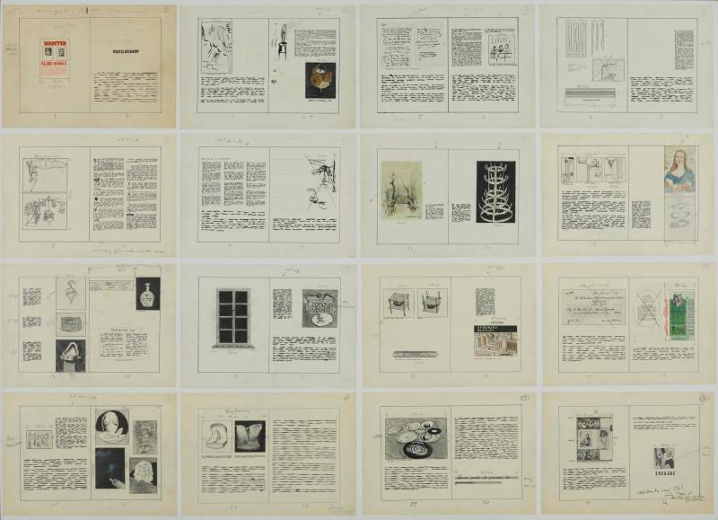 Förlaga till utställningskatalog till Marcel Duchamp-utställningen på Galerie Burén 1963