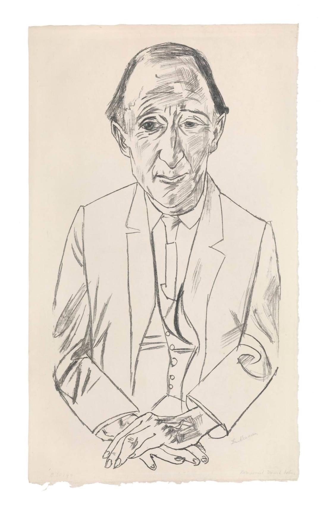 Bildnis des komponisten Fredrik Delius 1922