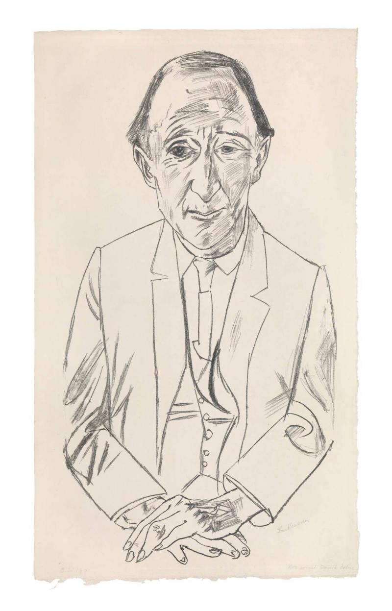 Bildnis des komponisten Fredrik Delius 1922