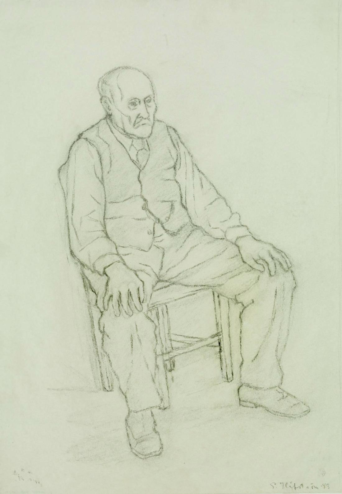 Sittande man