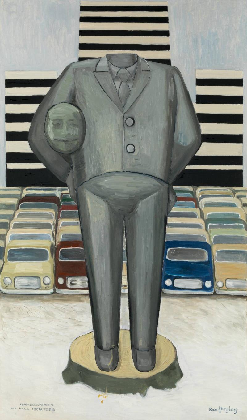 Kommunalpampen och hans idealtorg. Ur serien: Svit miljöpolitiker, 1970