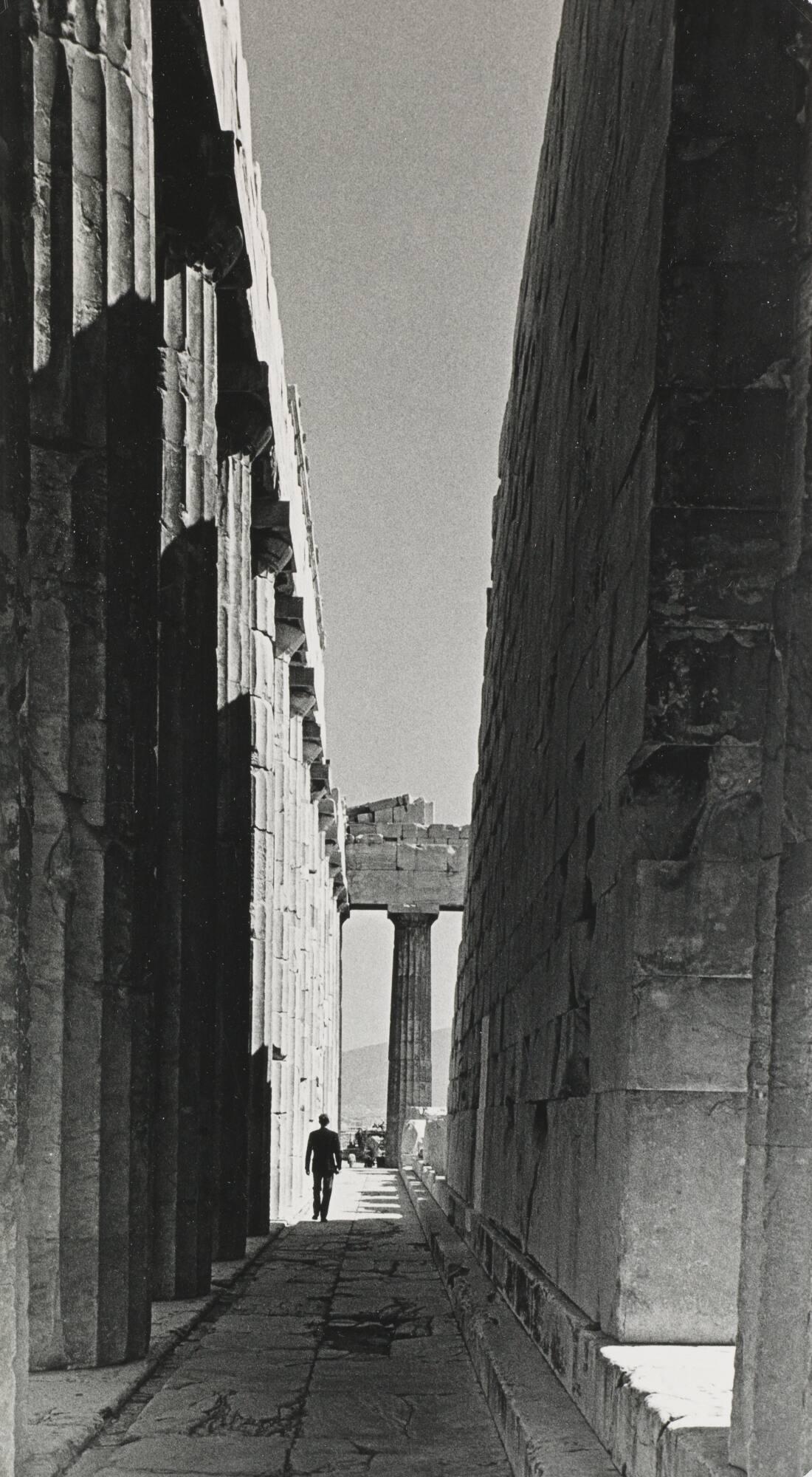 Parthenon, Athenas tempel på Akropolis. Athen, mars 1965