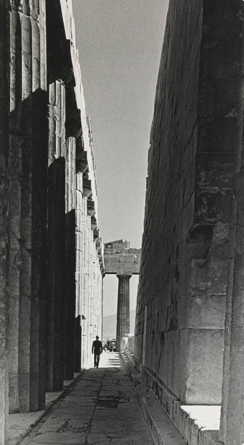 Parthenon, Athenas tempel på Akropolis. Athen, mars 1965