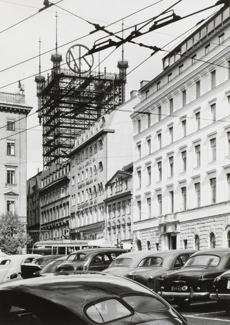 Brunkebergstorg. I bakgrunden telefontornet, Stockholm