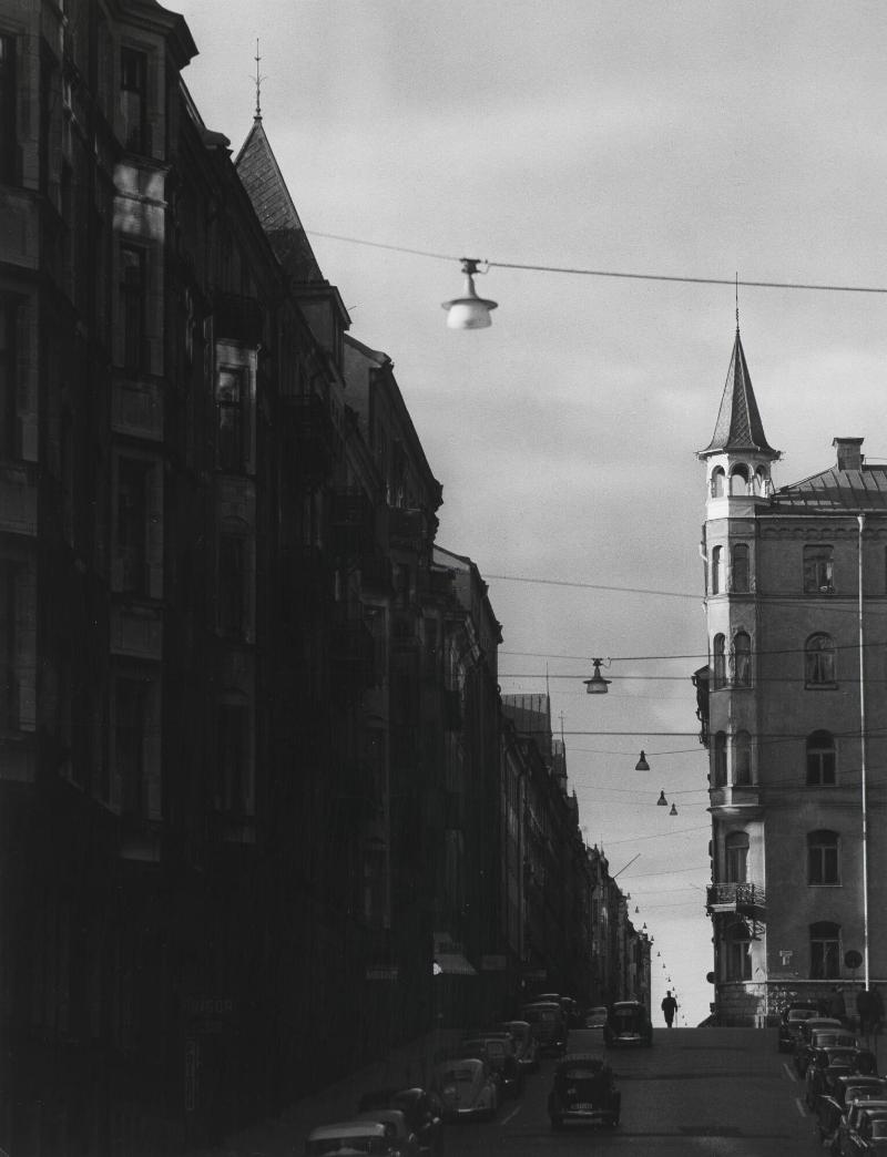 Skeppargatan sedd från Strandvägen, Stockholm