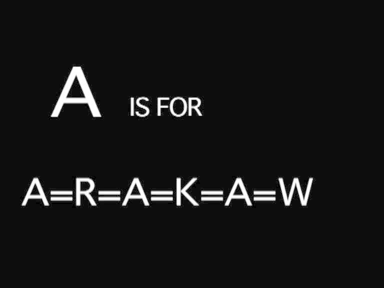 A IS FOR A=R=A=K=A=W=A