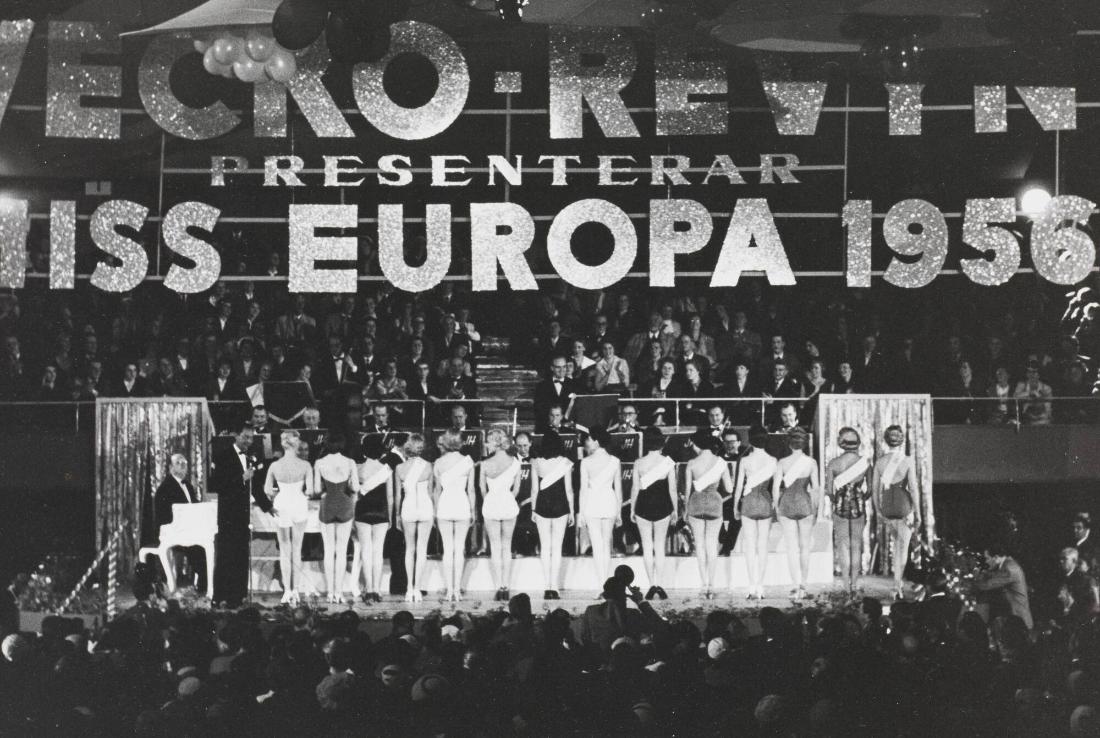 Miss Europafinal i Kungliga hallen. Stockholm 1956