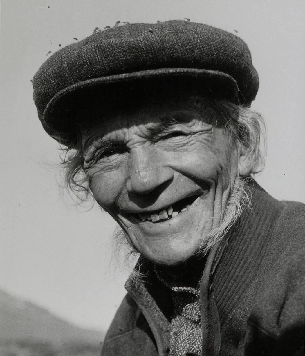 Ordningsman Nils Anta Gruvvisare fotograferad vid renskillningen i Skuollavalta