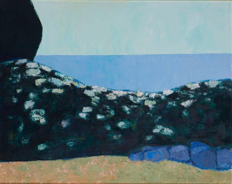 Blommande hylle, sommarnatt