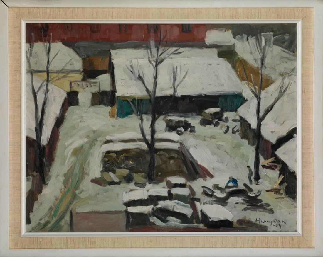 Bakgård, vinter
