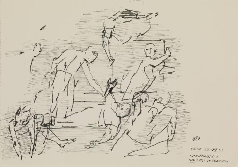 Matteus martyrium. Carravaggio i S. Luig, Roma