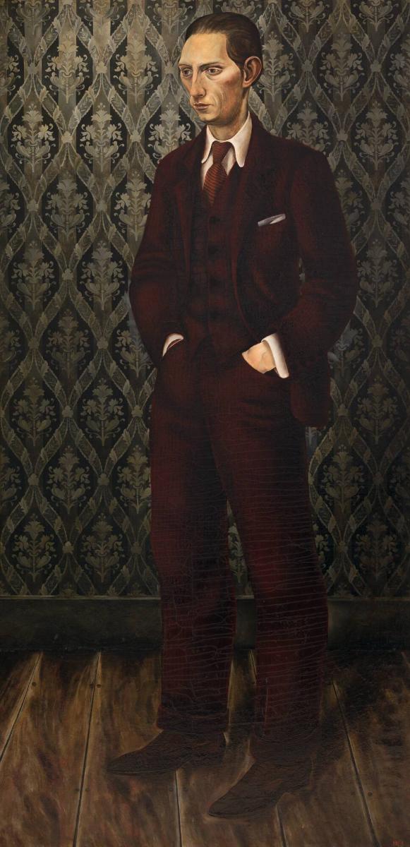 Porträtt av teckningslärare Gustav Arthur Nordlander