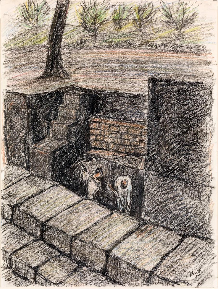 Serra Orlando: Arbete vid stentrappa