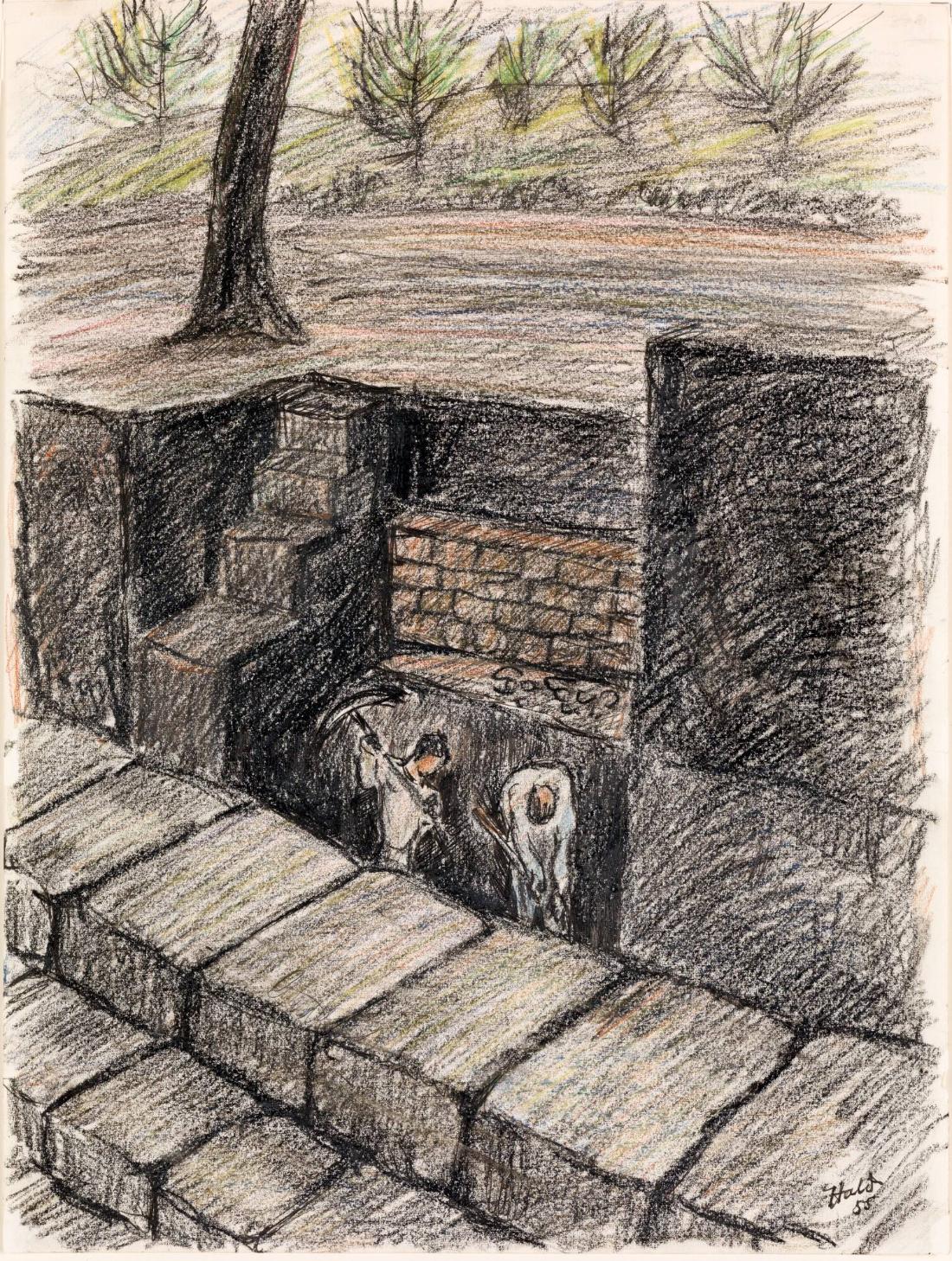 Serra Orlando: Arbete vid stentrappa