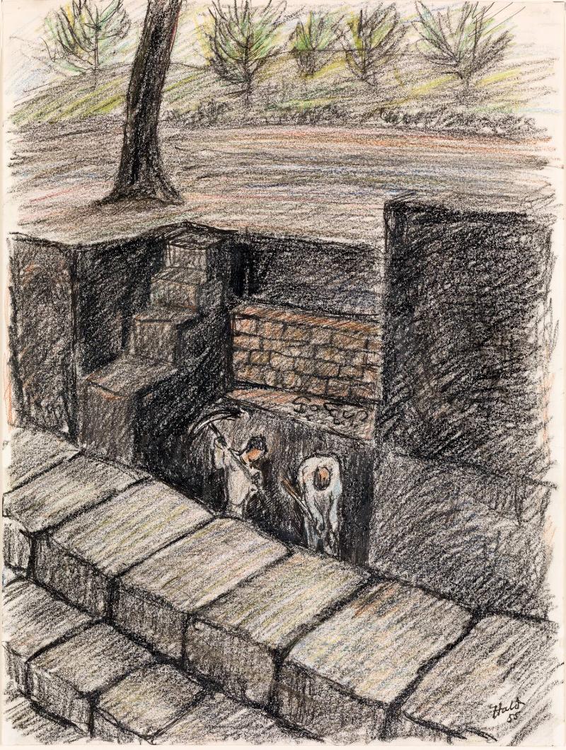 Serra Orlando: Arbete vid stentrappa